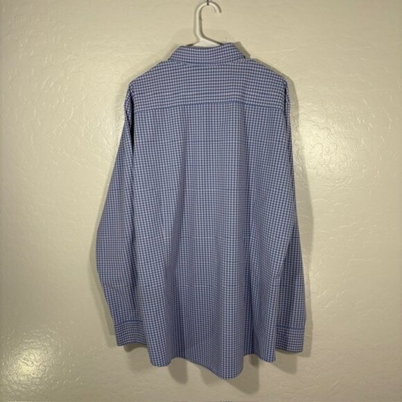 Mizzen and Main Shirt Mens XL Classic Perdormance Stretch Blue Check - Picture 5 of 6